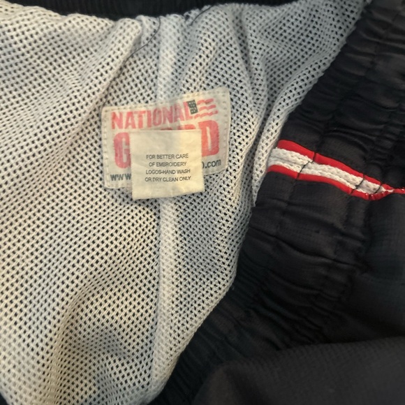 National guard Navy Blue  Track Pants with Red & White Stripe - Picture 3 of 3